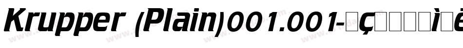 Krupper (Plain)001.001字体转换
